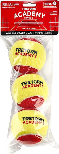 Tretorn Academy Red Felt Μπαλάκια Τένις 3τμχ