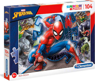 Παιδικό Puzzle Supercolor Spider-man 104pcs για 6+ Ετών Clementoni