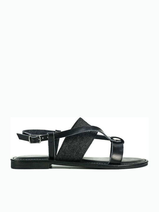 Migato Women's Flat Sandals in Black Color