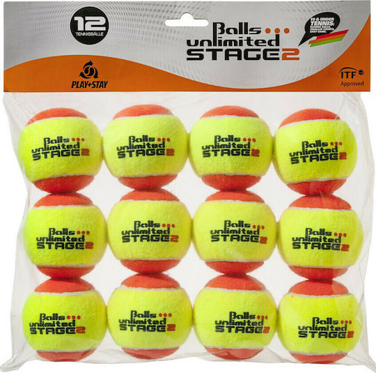 Topspin Unlimited Stage 2 Tennis Balls 12 Pieces