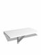 Kitchen Rectangular Table Collapsible White 100x60x56cm