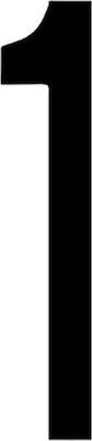 Lampa Αυτοκόλλητος Αριθμός Αυτοκινήτου "1" 8 x 3.5cm σε Μαύρο Χρώμα