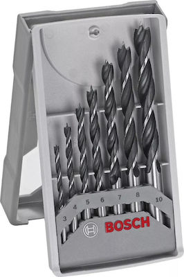 Bosch X-Line Set 7 Burghie cu Tija Cilindrică pentru Lemn