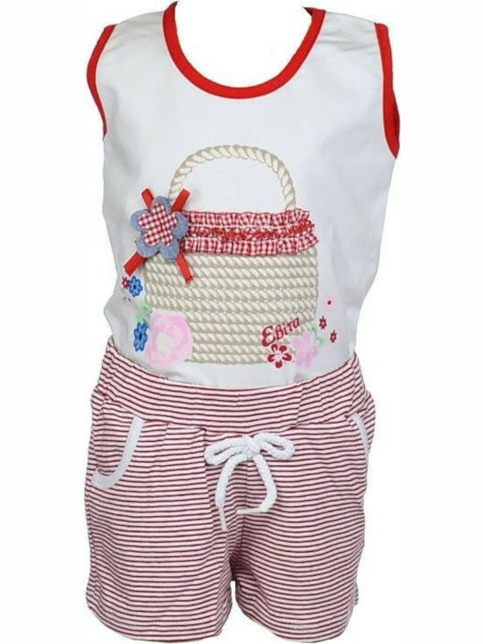 Εβίτα Kids Set with Shorts Summer 2pcs White