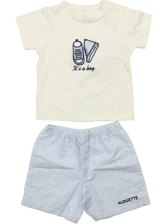 Kids' Set with Shorts Summer 2pcs White