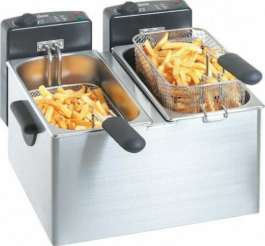 Bartscher Electric Fryer Double 4.4kW Capacity 2x4lt 54x40x28cm Mini III