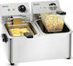 Bartscher Electric Fryer Double 4kW Capacity 2x4lt 44.5x52.5x31cm