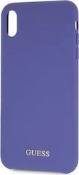 Guess Logo Silicone Back Cover Purple (iPhone XS Max)