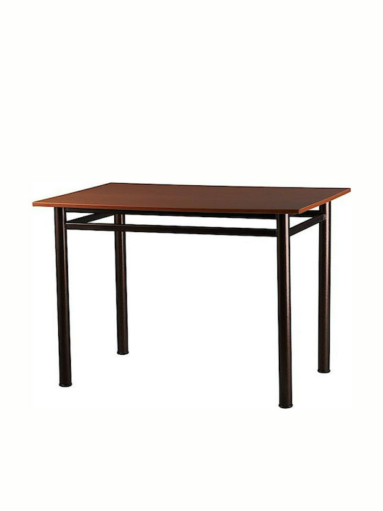 127 Table Kitchen Wooden with Metal Frame Brown 100x60x74.5cm