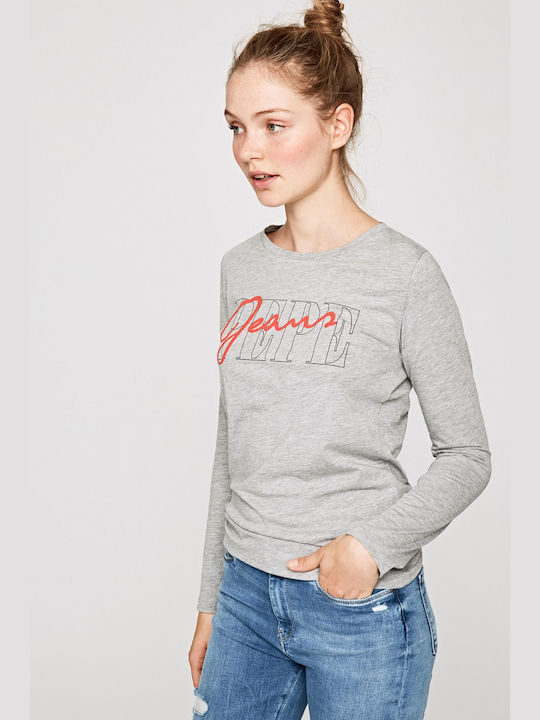 Pepe Jeans Sandy Winter Women's Blouse Long Sleeve Gray