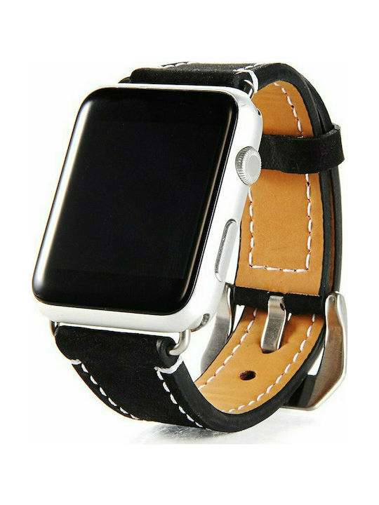 Handodo Echtes Leder Tragbares Band Schwarz Für Apple Watch 44/45/46mm/Ultra 49mm