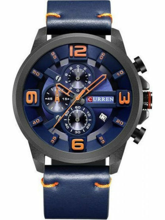 Curren Ανδρικό Ρολόι 48mm Χρονογράφος Μπαταρίας...