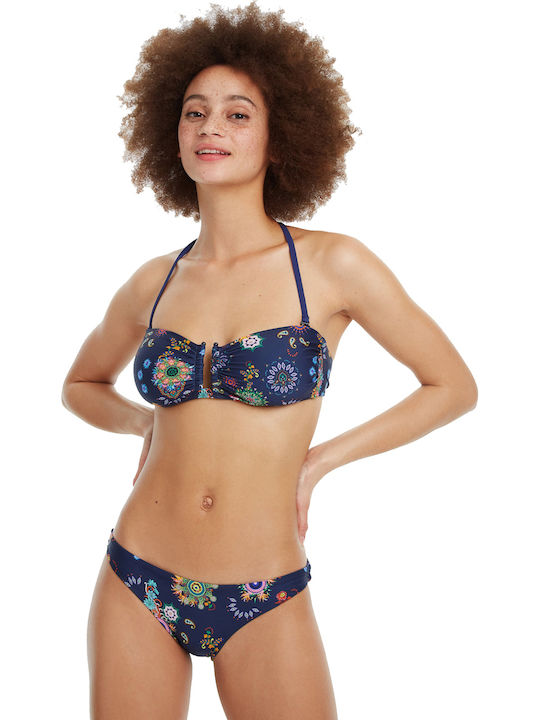 Desigual Rem B Bikini Slip Navy Μπλε