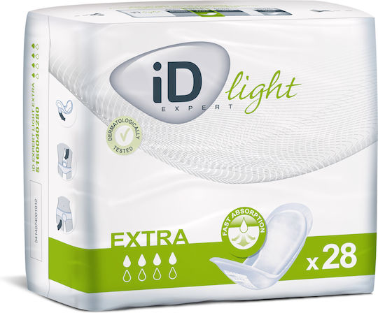iD Light Expert Extra Γυναικείες Σερβιέτες Ακράτειας Κανονικής Ροής 4 Σταγόνες 28τμχ