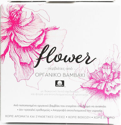 Flower Organic Cotton Hygienepads mit Flügeln 10Stück