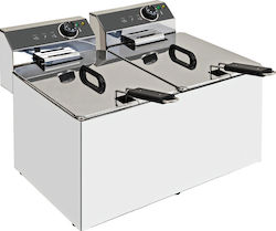 XDome XDF 1010L T Commercial Electric Double Fryer 2x10lt 15kW 44.5x65x31.5cm