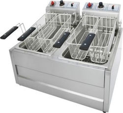 ΤζεΘάν Fryer Electric Double 12kW Capacity 2x13lt 74x59x44cm ΤΧ26