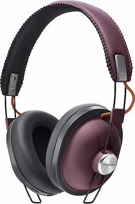 Panasonic RP-HTX80BE Bluetooth Wireless On Ear Headphones with 24 hours of Operation Burgundy RP-HTX80BE-R