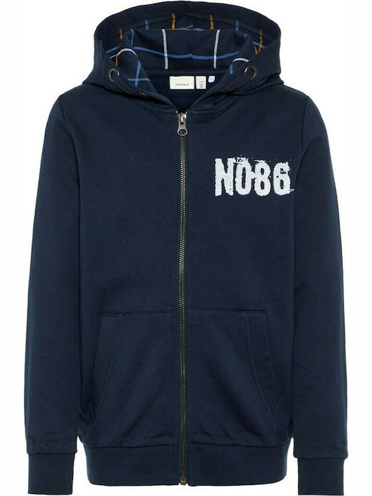 Name It Kids Cardigan Sweatshirts Hooded Navy Blue