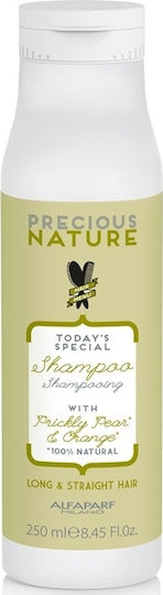 Alfaparf Milano Professional Precious Nature Today's Special For Long & Straight Hair With Prickly Pear & Orange Shampoos Reconstruction/Nourishment & Shine for All Hair Types 250ml
