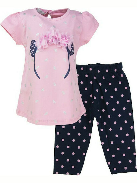 Εβίτα Kinder Set mit Leggings Sommer 2Stück Rosa