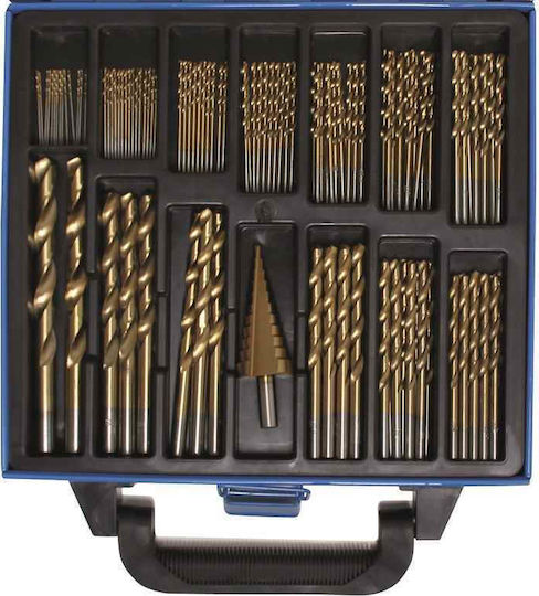 BGS Technic Set of 119 Drills Titanium with Cylindrical Shank for Metal