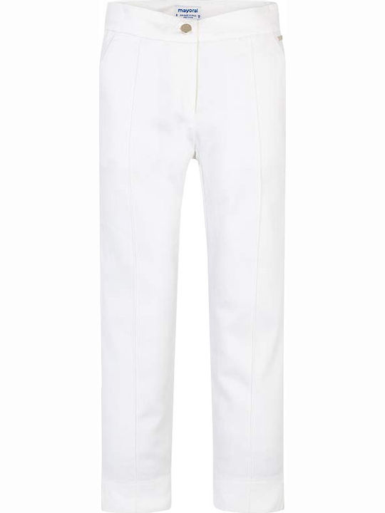 Mayoral Kids Fabric Trousers White