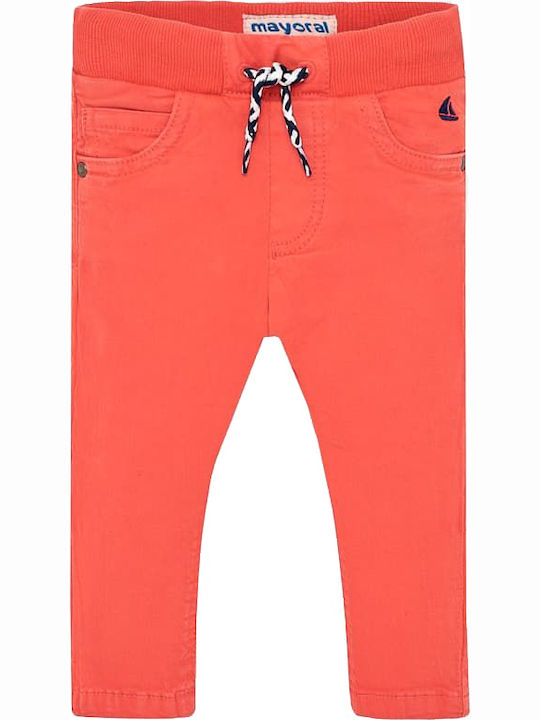 Mayoral Kids Fabric Trousers Orange