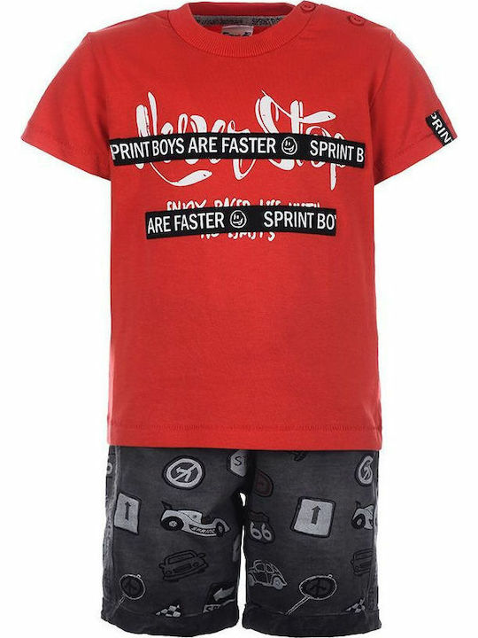 Sprint Kids Set with Shorts Summer 2pcs Red