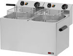 RM Gastro Fryer Electrică Double 12kW Capacity 2x8lt 54x42x30cm FE 77 Τ