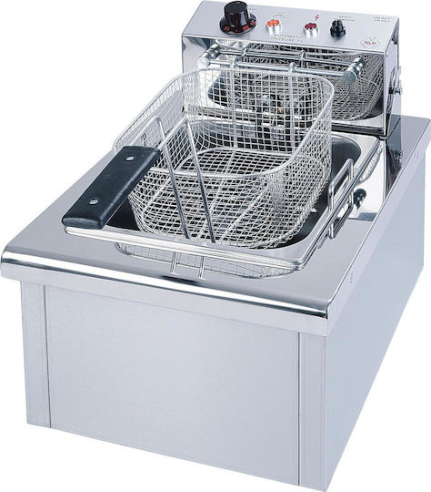 M&M equipment Electric Fryer 400V 4.5kW Capacity 7lt 34x47x23cm F70