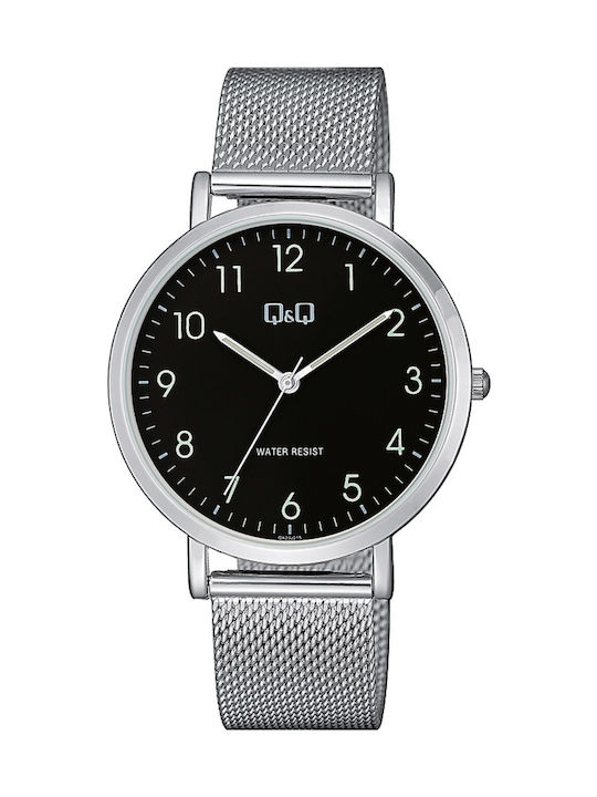 Q&Q Watch Battery with Silver Metal Bracelet QA20J215Y