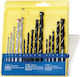 Sparta 15 Set Drill Bits with Cylindrical Shank for Wood, Metal and Masonry