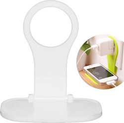 Phone Holder Charging Stand for Mobile Phone in White Colour