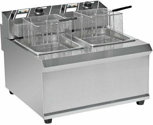 Lappas Elektrische Fritteuse Doppel 7.6kW Kapazität 2x8lt 60x60x47cm