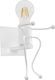 GloboStar Clay Modern Lamp Wall with Socket E27 White 12x17cm