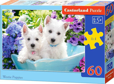 Puzzle pentru Copii Westie Puppies 60buc Castorland