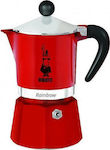 Bialetti Rainbow Μπρίκι Espresso 3cups Κόκκινο