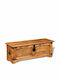 vidaXL Wooden Decorative Trunk Brown 110x35x40cm