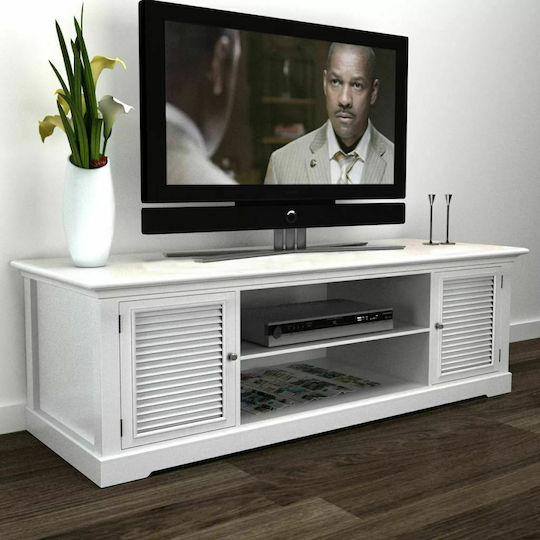 Έπιπλο TV Επιδαπέδιο Λευκό 121x31x42εκ. Έπιπλο TV Επιδαπέδιο Λευκό 121x31x42εκ.