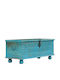 vidaXL Wooden Decorative Trunk Blue 100x40x41εκ.