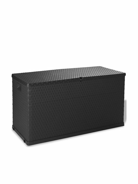 vidaXL Polypropylene Outdoor Storage Box 420lt Gray 120x56x63cm