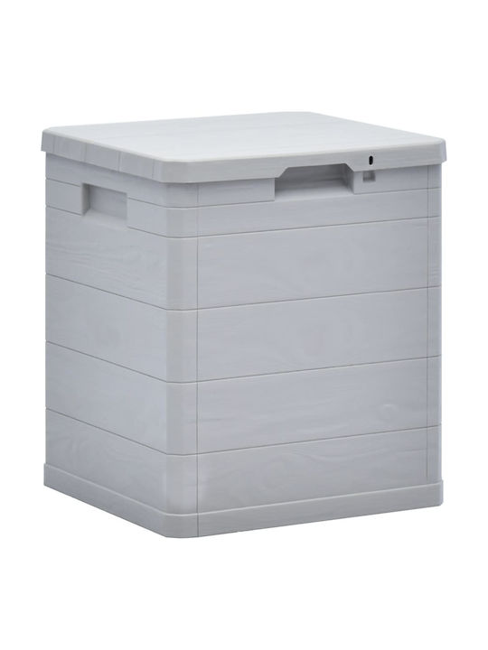 vidaXL Plastic Outdoor Storage Box 90lt Gray 42.5x44x50cm