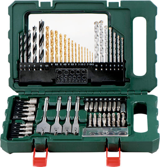 Metabo Set of 86 Feather Drills with Cylindrical Shank for Wood και Metal