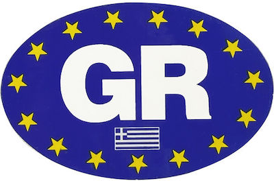 Auto Gs Adhesive Flag for Car GR 17.5 x 11.5cm in Blue Colour