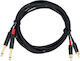 Cordial Kabel 2x 6,3mm Stecker - RCA-Stecker 3m (CFU 3 PC)