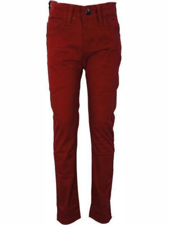 Energiers Kids' Fabric Pants Burgundy