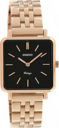 Oozoo Timepieces Vintage Watch with Gold Metal Bracelet