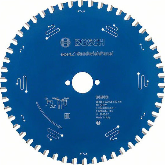 Bosch Cutting Disc for Panels Hole Diameter 235mm with 50 Teeth 1pcs