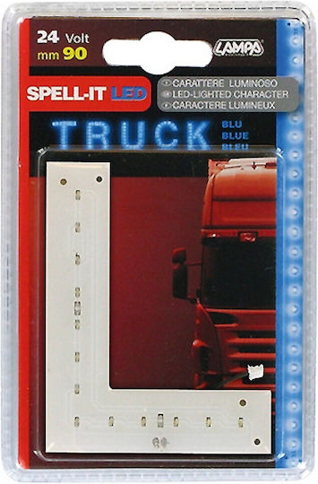 Lampa Spell-It Led 24V/90mm Blue L Car LED Sign 24V Blue